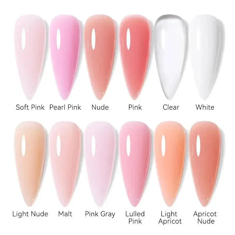Glowing White Gel Nail Extension Kit For Beautiful Nails
