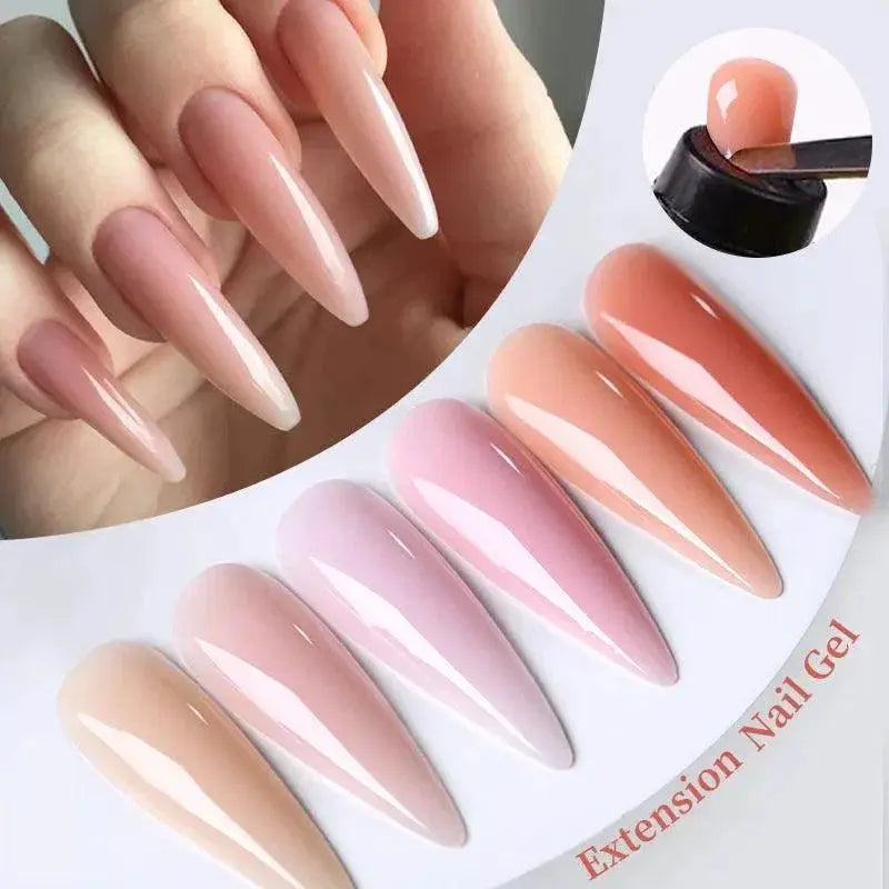 Glowing White Gel Nail Extension Kit For Beautiful Nails