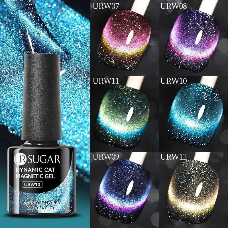 Cat Eye Gel Polish Kit Dynamic Glitter Reflective Shine