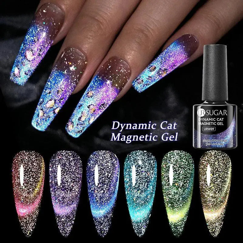 Cat Eye Gel Polish Kit Dynamic Glitter Reflective Shine