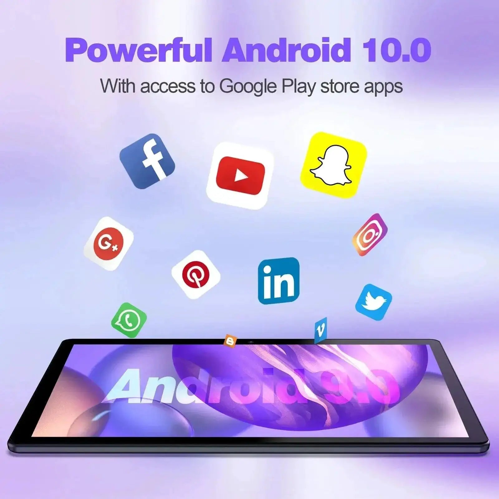 PRITOM 10 Inch Android Tablet Quad Core Dual Cameras