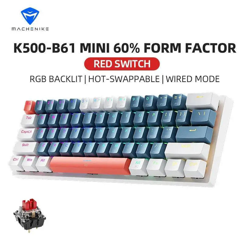 Machenike Mini Mechanical Gaming Keyboard RGB Hot Swappable