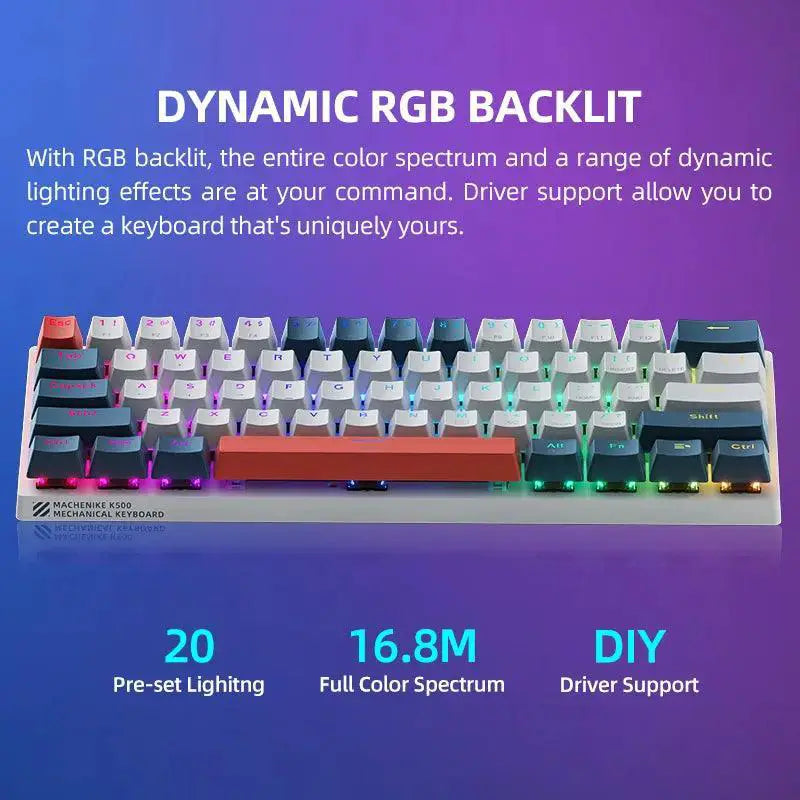 Machenike Mini Mechanical Gaming Keyboard RGB Hot Swappable