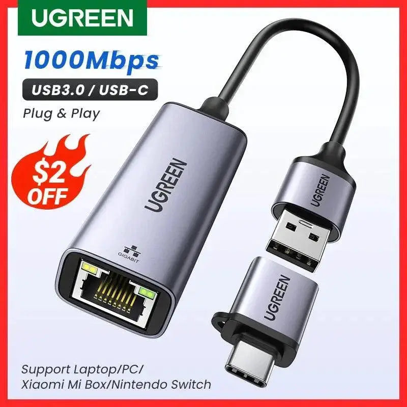UGREEN USB Ethernet Adapter for Fast Gaming and Streaming