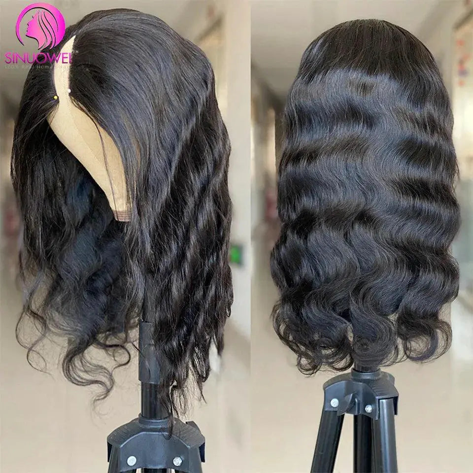 Luxurious Brazilian Human Hair Wig Black Body Wave