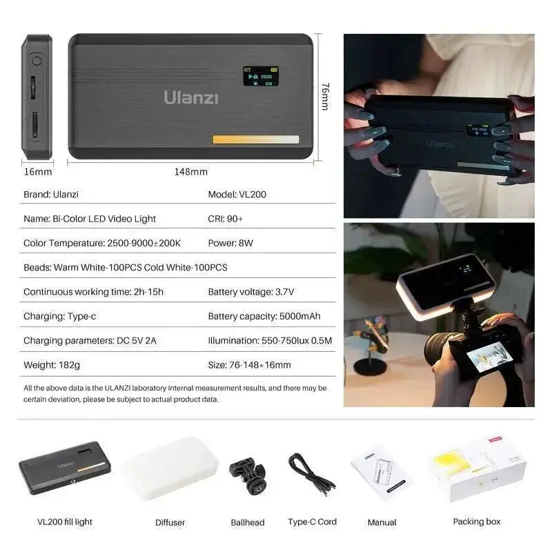 VIJIM VL200 LED Video Light Kit Premium Lighting Solution