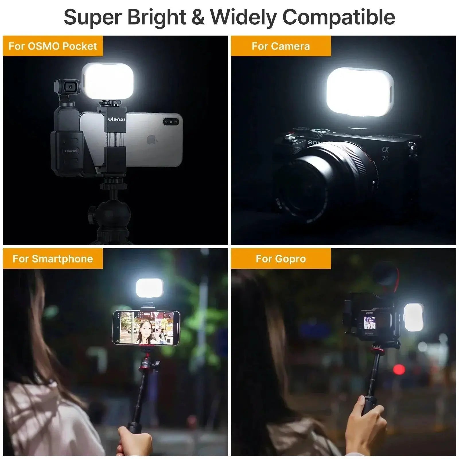 Ulanzi Mini LED Video Light Portable On Camera Kit