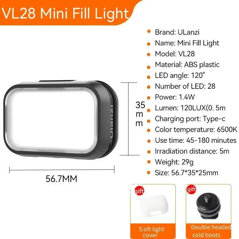 Ulanzi Mini LED Video Light Portable On Camera Kit