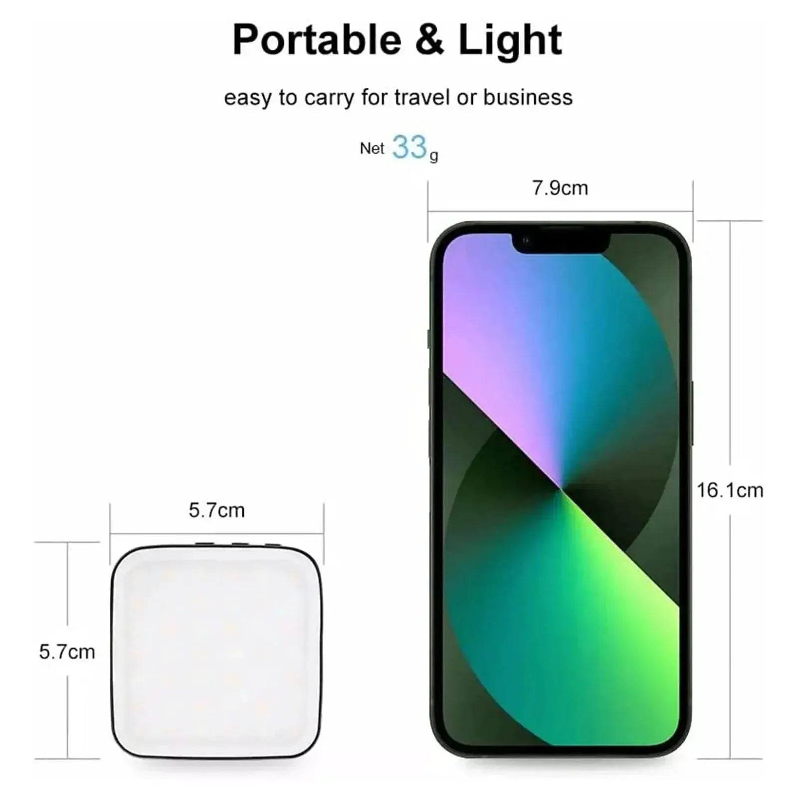 Portable Magnetic LED Makeup Light for Vlogging Use