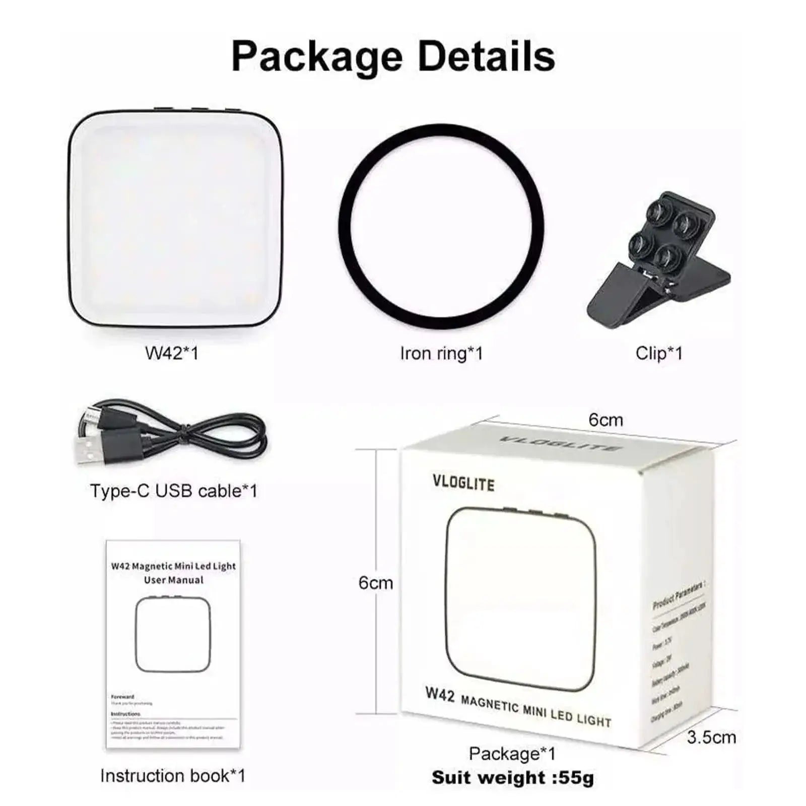 Portable Magnetic LED Makeup Light for Vlogging Use