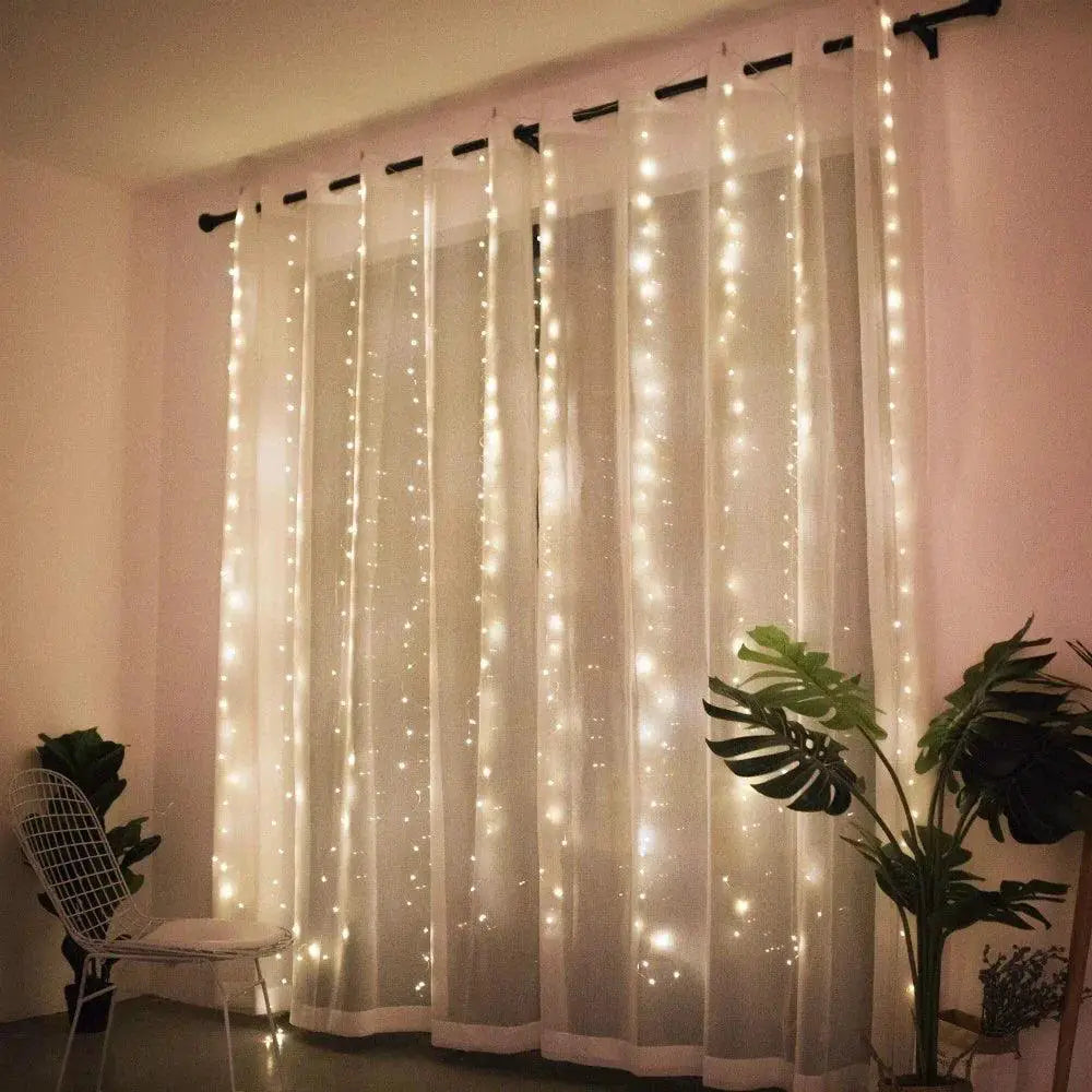 Enchanting Christmas Fairy Lights Curtain With 8 Modes Decor