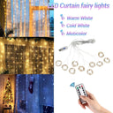 Enchanting Christmas Fairy Lights Curtain With 8 Modes Decor