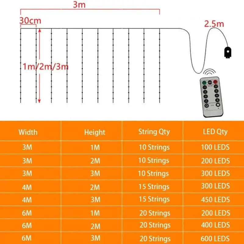 Enchanting LED Curtain Lights for Weddings and Home Decor
