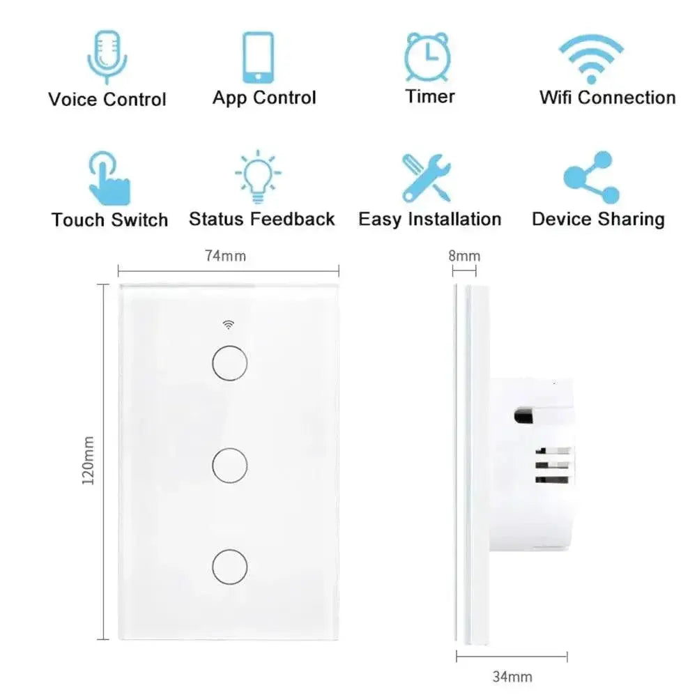 Smart WiFi Light Switch Touch Sensor For Alexa Google Home