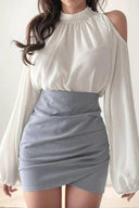 Fit Chiffon Shirt For Women Office