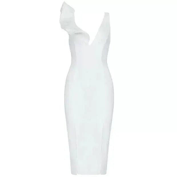 Elegant V Neck Dress Redefining Elegance Chic Split Strap