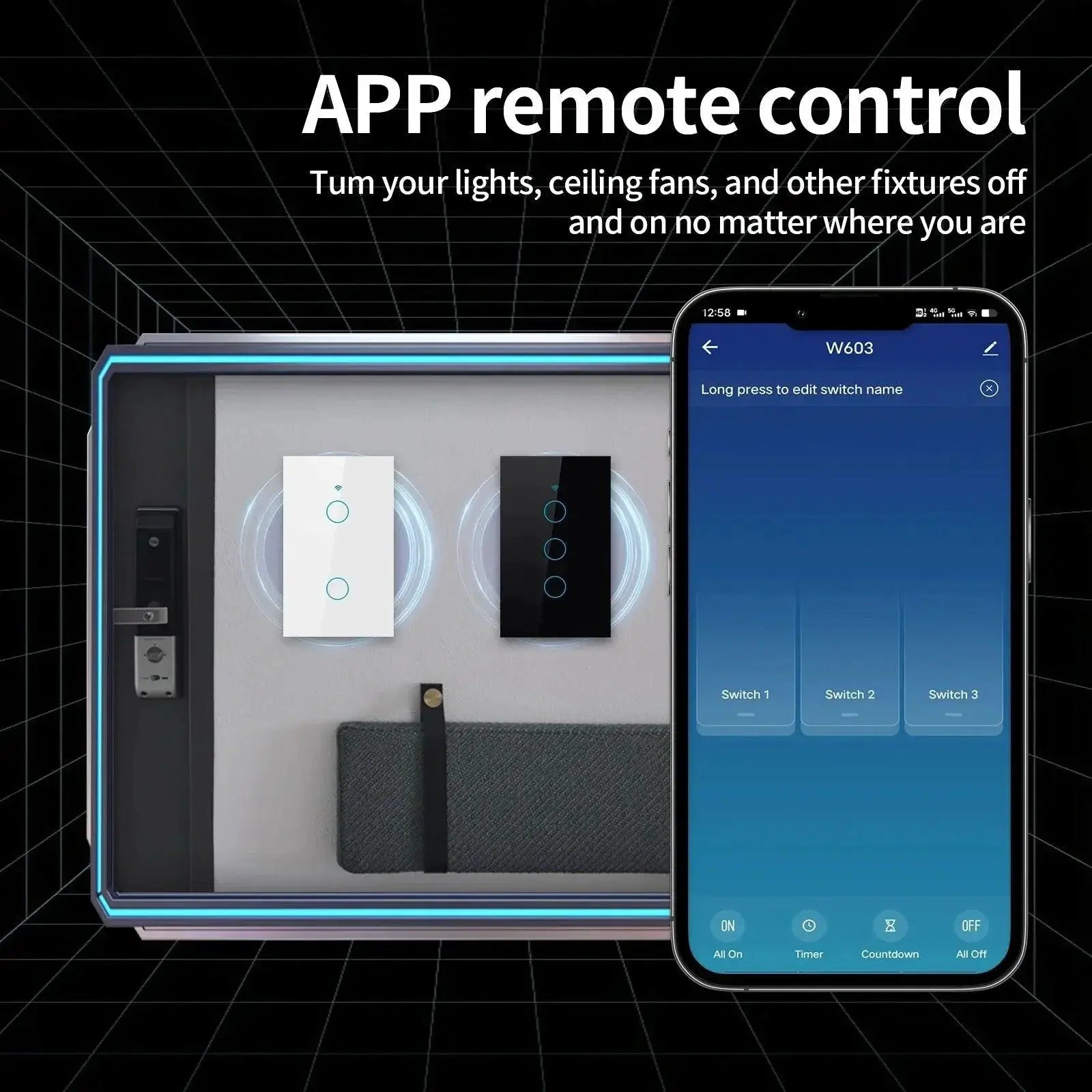 TNCE Tuya Smart Wall Switch Touch Sensor LED Lighting