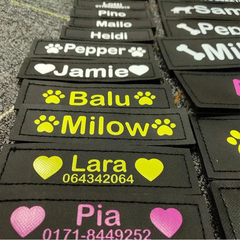 Custom Reflective Dog ID Tag Luminous Safety Labels