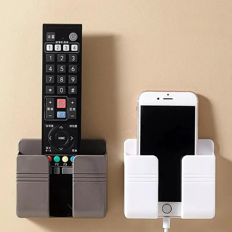 Wall Mounted Remote And Phone Organizer Storage Solution