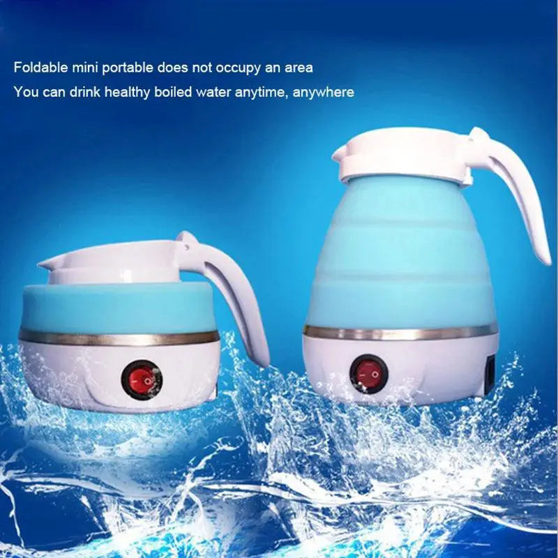 Travel Folding Kettle 600ml Portable Silicone Steel