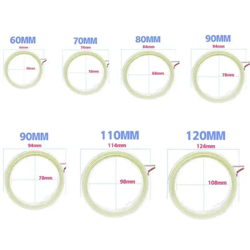 Customizable COB LED Halo Ring Lights for Enhanced Car Style