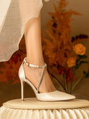Secure Fit Bridal Satin Heels for Brides