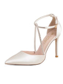 Secure Fit Bridal Satin Heels for Brides