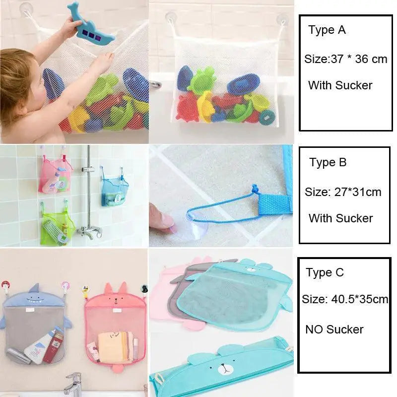 Cartoon Bath Toy Organizer For Kids Beach Storage Fun
