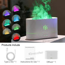 Flame Glow LED Aromatherapy Diffuser Tranquil Mist Light