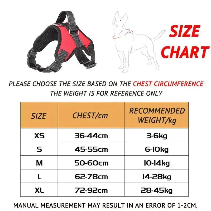 Reflective No Pull Dog Harness For All Sizes Training