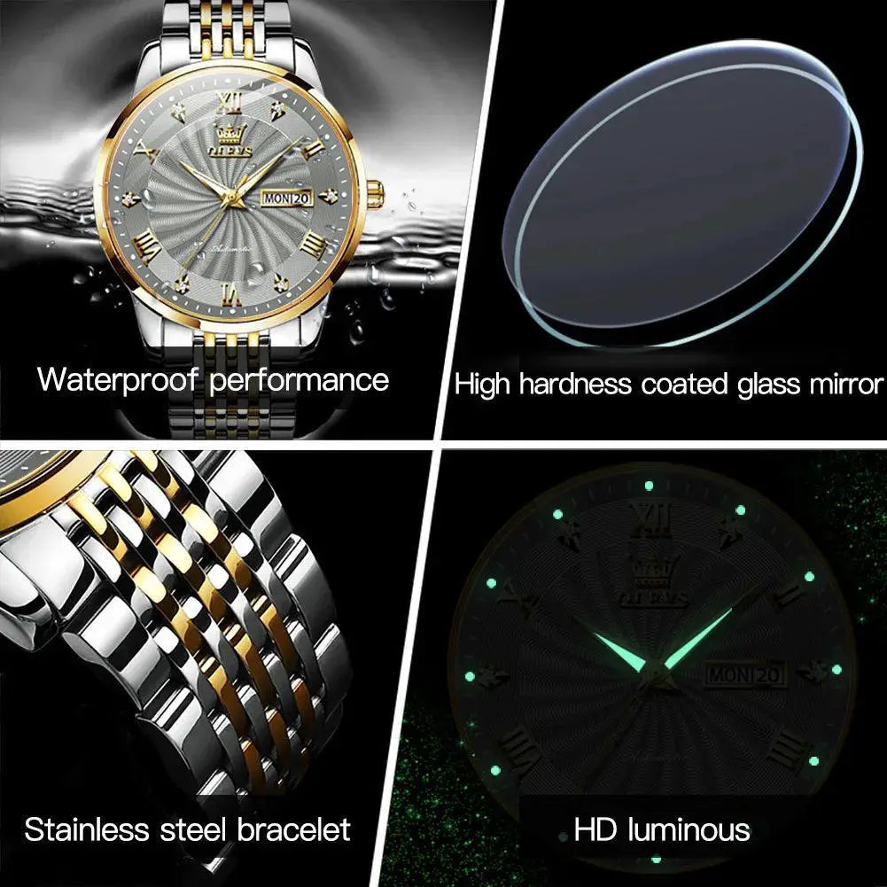 Olevs Couple Watches Waterproof Timepieces For Couples