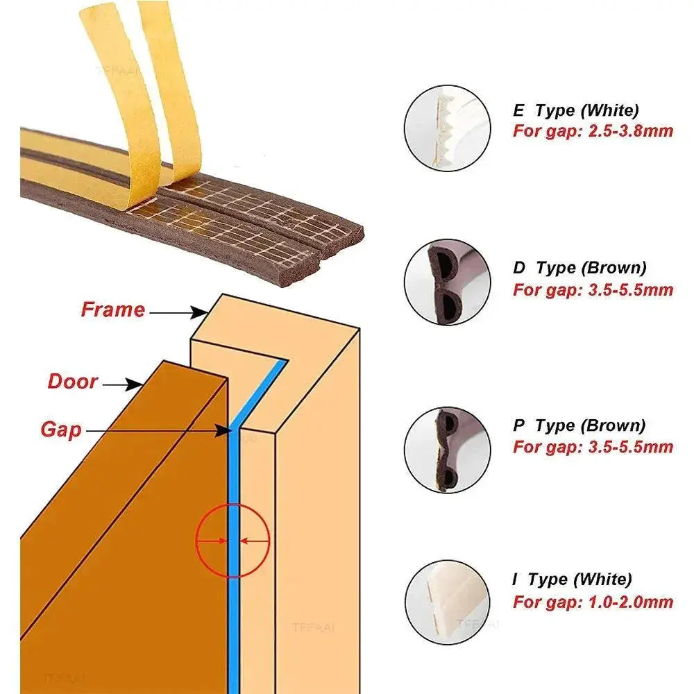 Soundproof Rubber Weatherstrip for Wind and Noise Reduction