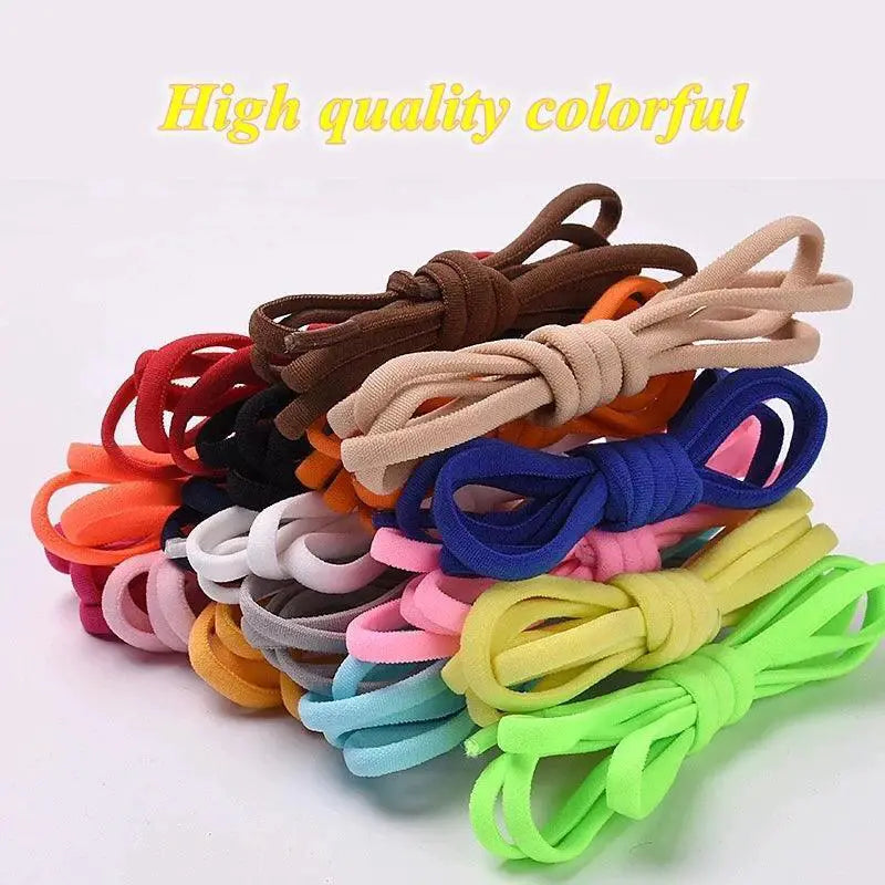 Colorful Elastic No Tie Shoelaces For Sneakers Sporty