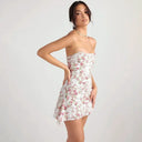Backless Floral Dress for Women Vacation