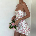 Backless Floral Dress for Women Vacation