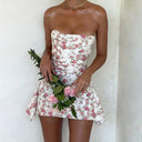 Backless Floral Dress for Women Vacation