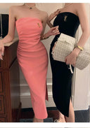 Glamorous Split Tube Dress Elevate Your Style With Elegance