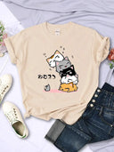 Sleeping Cats Stack T Shirt For Playful Feline Comfort