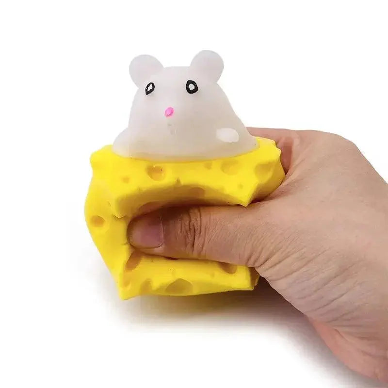 Pet Cheese Mouse Stress Ball Fidget Toy For Relief