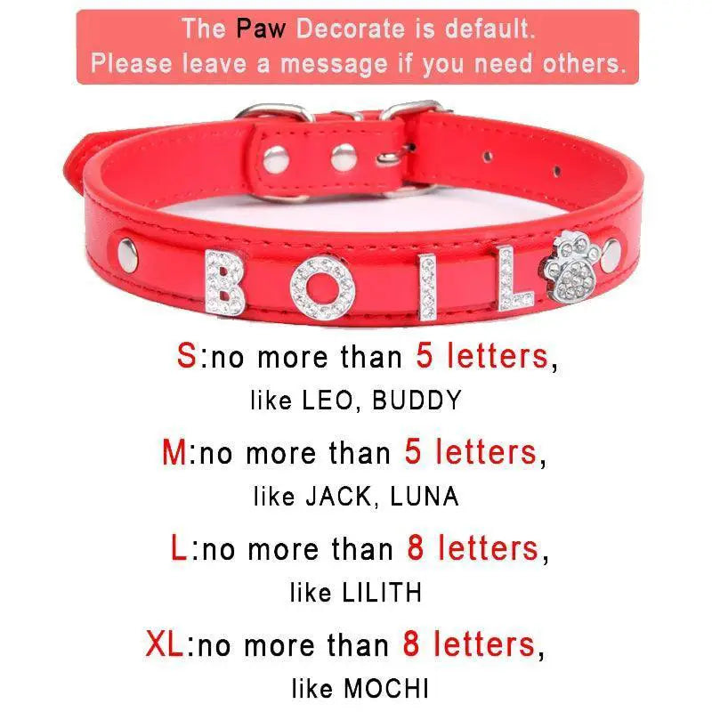 Rhinestone Charm Dog Collar Personalized Stylish Accessory