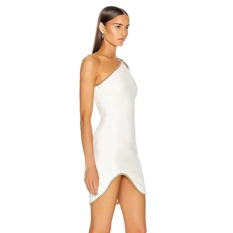 Elegant One Shoulder Bandage Dress For Party Evening Gown