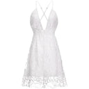 Lace Flower Backless Mini Dress For Elegant Summer Weddings