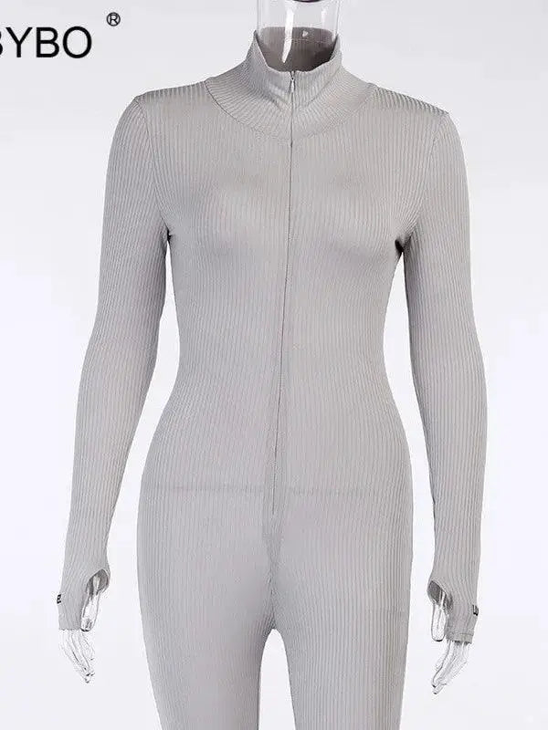 Flattering Ribbed Jumpsuit - Gym Wear — product view 11
