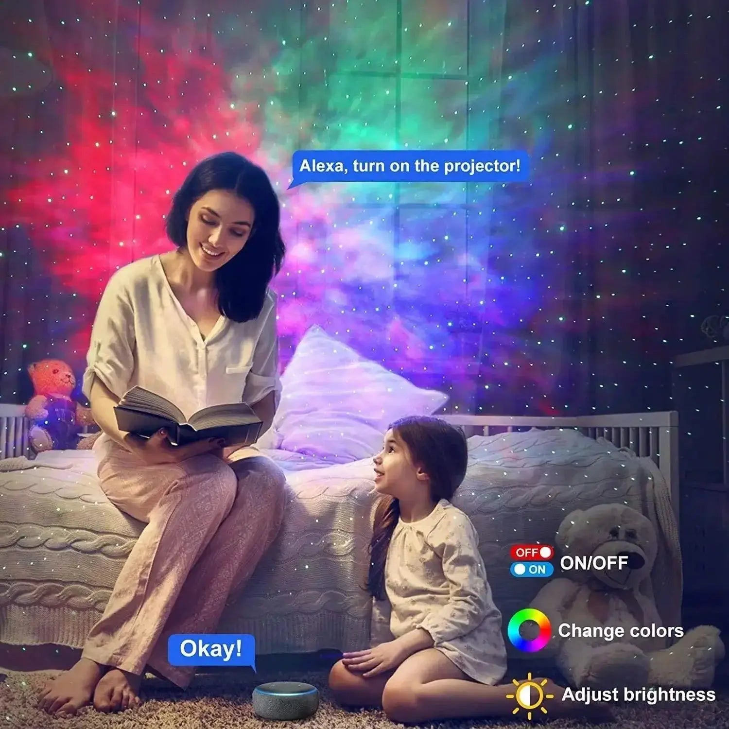 Star Projector Light Galactic Nebula Effects With Alexa