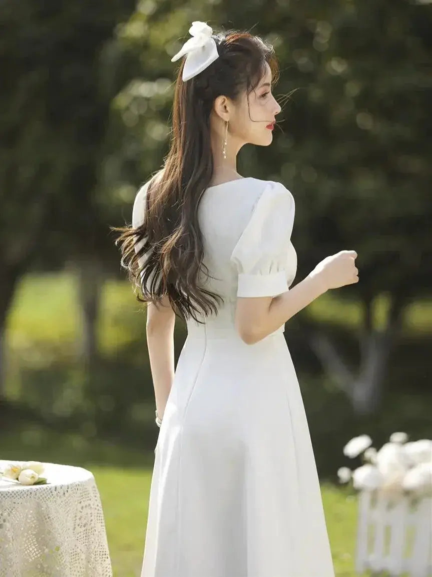 French Elegance Wedding Dress for Stylish Engagement Attire