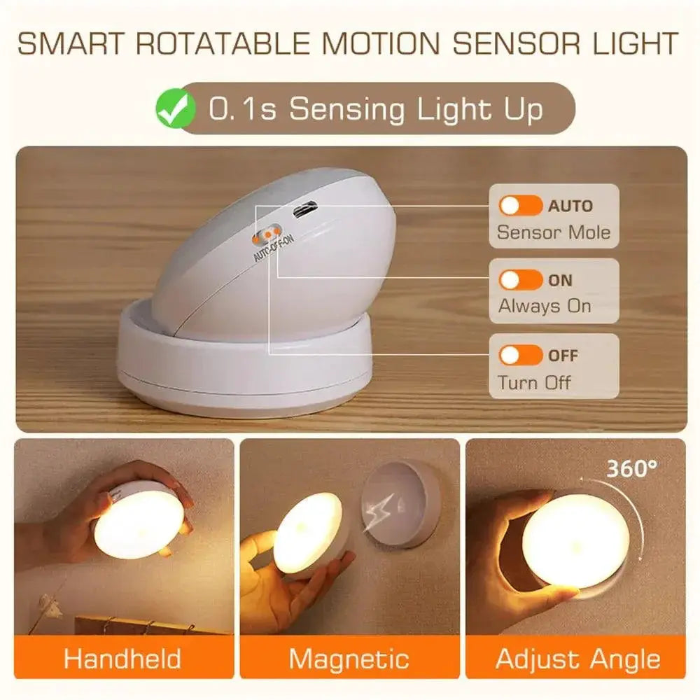 Motion Sensor LED Wall Lamps Rechargeable Home Lighting