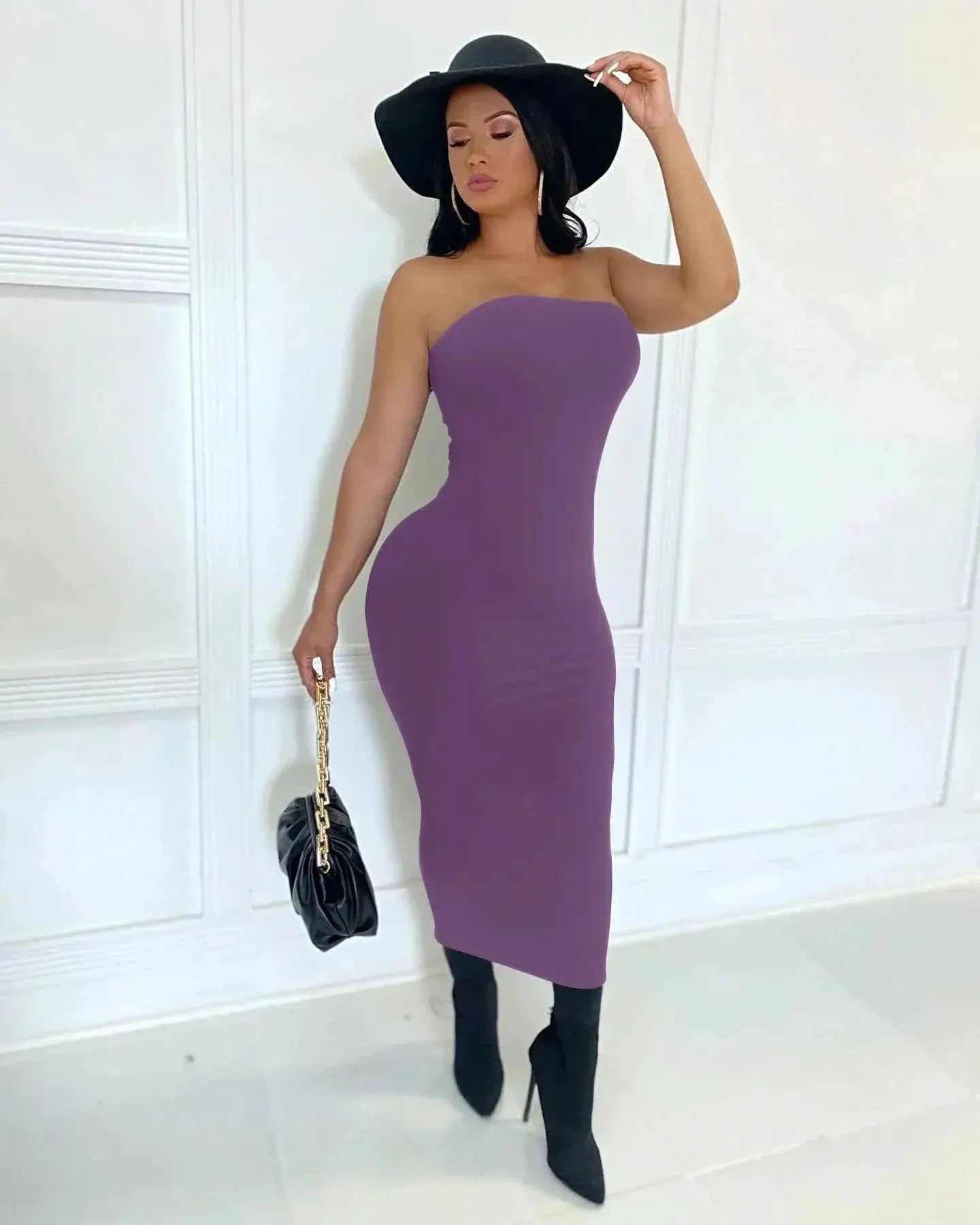 Seductive Strapless Maxi Beach Dress for Summer Women