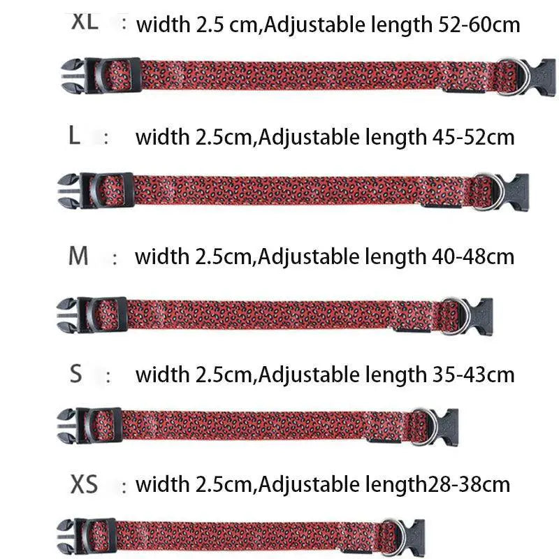 Leopard LED Dog Collar Night Safety And Visibility