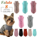 Winter Pet Sweater High Collar Solid Color XS To XL