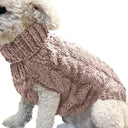 Winter Pet Sweater High Collar Solid Color XS To XL